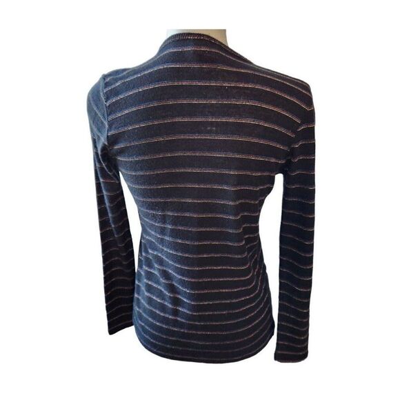 Vintage 70s Offspring Long Sleeve Black Button Up Cardigan Size XS - Picture 4 of 5